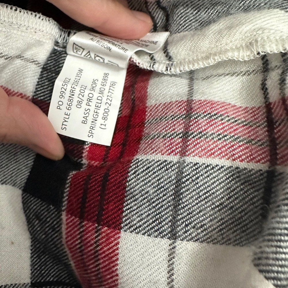 Natural Reflections Women's Red Black White Plaid Button Down Shirt M - Picture 6 of 8
